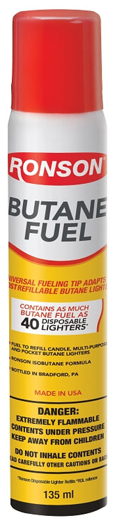 Ronson 99144 Lighter Fuel, Gas, Clear, 2.75 oz